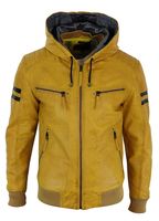 Mens Leather Jacket With Hood - 34216 awards